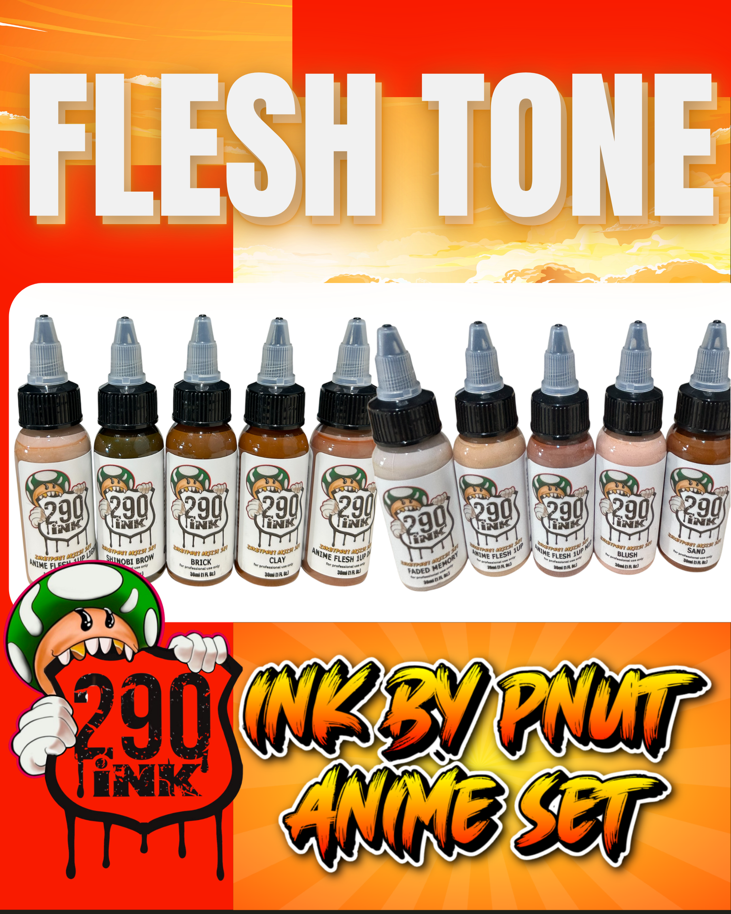 Anime Flesh Tone Set (10 colors)