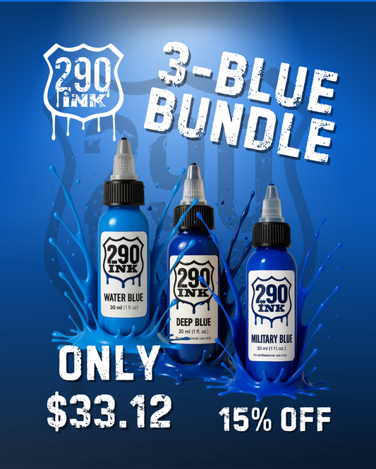 3-set BLUE Bundle: Military, Deep Blue, Water Blue (1oz ea)