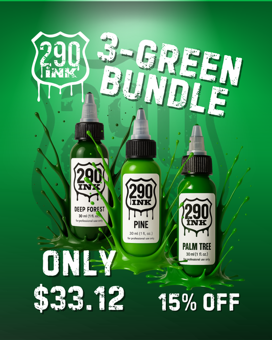 3-set GREEN Bundle: Deep Forest, Pine, Palm Tree (1oz ea)