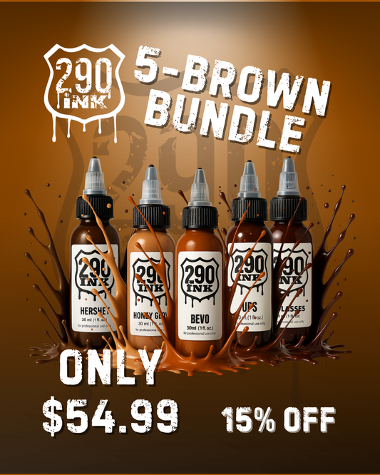5-Set BROWN Bundle: Hershey, Honey Glow, Bevo, UPS, Molasses (1oz ea)